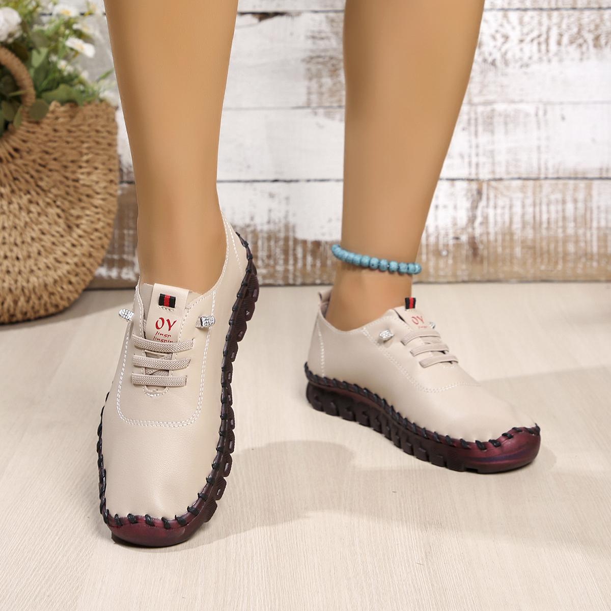 Модные женские туфли на плоской подошве с круглым носком — фото 6