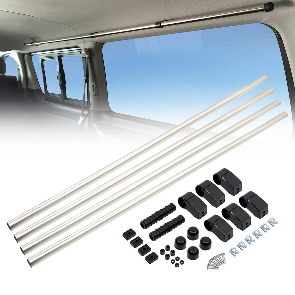 Kiload Indoor Carrier Side Cross Left and Right Car Compatible with 200 Series Hiace Van NV350 Caravan Van Premium GX and 200 Series Hiace Wagon GL