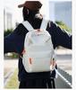 2025 Women's Fashion Textured Casual Backpack - Solid Color, Versatile for Commute & Travel