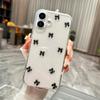 Cute 3D Bowknot Glitter Phone Case For iPhone 16 15 14 13 12 11 Pro Max Plus MiNi 2025 Korean Girl Soft Cover Epoxy Clear Shell