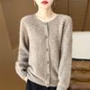 QingHe Cashmere Women's 30% Cashmere Cardigan - Soft & Warm Wool Blend Sweater