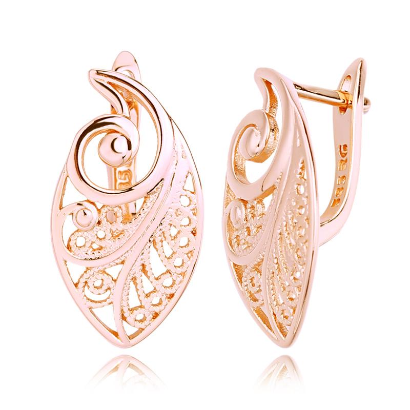 

MINTHA серьги-клипсы цвета розового золота, свадебные повседневные модные украшения, полые серьги для женщин, подарок на день рождения A