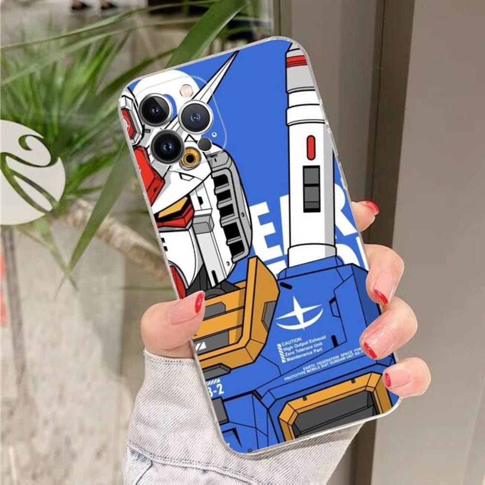 Cartoon G-Gundams Phone Case For IPhone 17 16 15 14 13 11 12 Pro Max 16 Plus Transparent