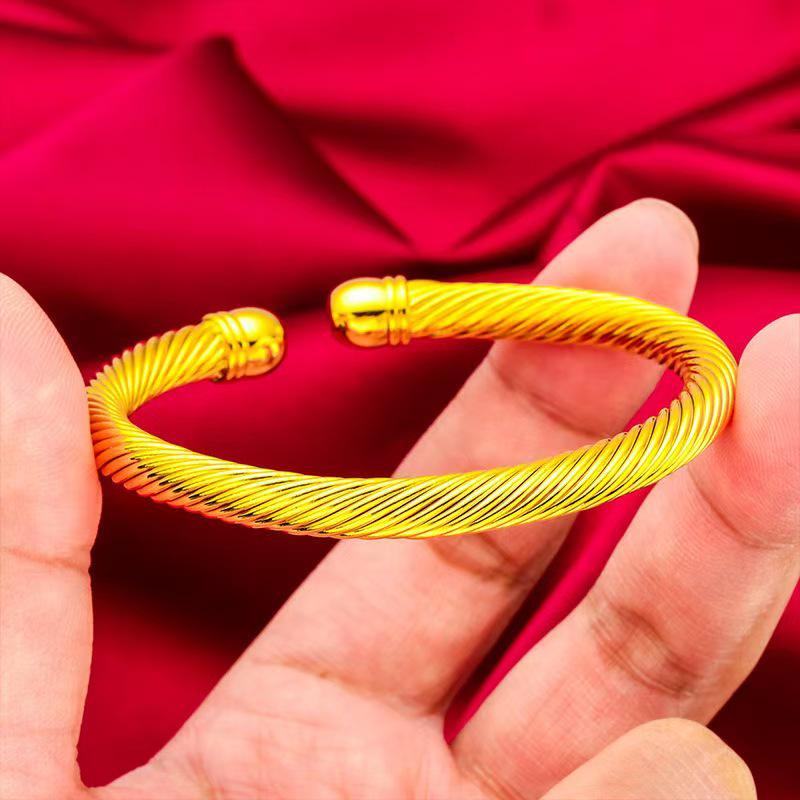 

Autumn 2025 Knotted Openwork Bangle: Unisex Fashion Jewelry with Unique Design золотий