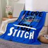 1pc,"I Love You Stitch" Cute Cartoon Character Throw Blanket for Home Decor, Couch Cover, Outdoor Use, Travel , Office Nap, Gift Idea