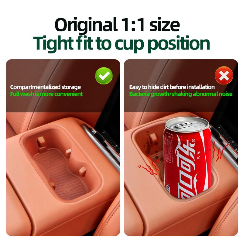 For Leapmotor C10 C16 2026 Car Silicone Water Cup Drinks Holder Central Console Armrest Water Cup Storage Box Interior Accessory