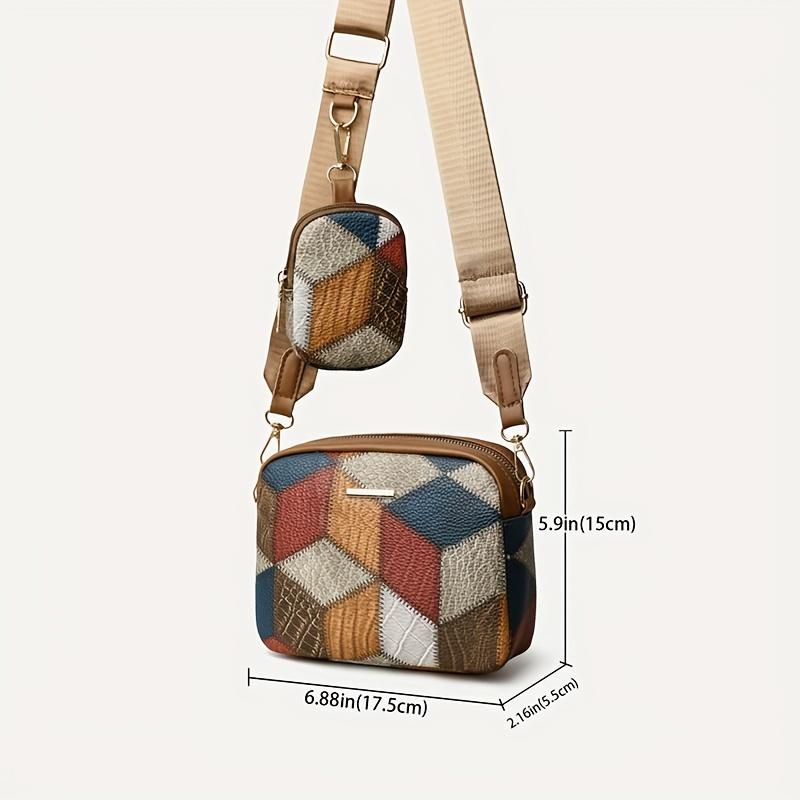 Сумка через плечо с ромбическим узором — фото 9