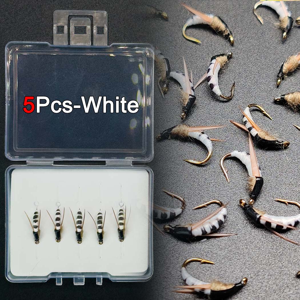 

5/10 шт. нахлыстовая мушка-приманка для форели | 2 разноцветных нахлыстовых мушки | Сухие мушки, желтые и белые мотыльки-материал искусственное перо и вискоза