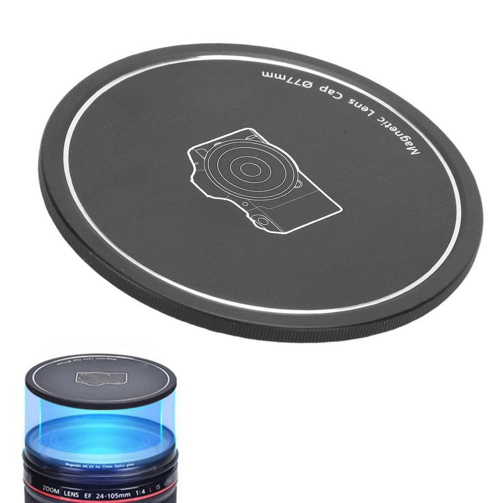 77mm Objektiv   Aluminiumlegierung Magnetische und Gewindehalterung   ive Objektiv   Abdeckung für Spiegellose Kamera