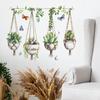 Creative Hanging Succulent Pot Wall Sticker Self-Adhesive for Bedroom Living Room Home Decoration