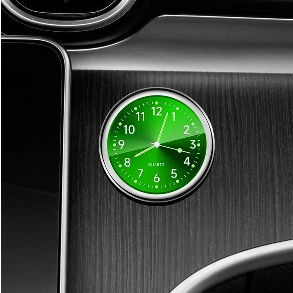 1pc Glow Decorative Car Clock Mini Quartz Watch for Car Decoration