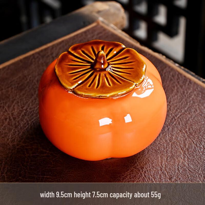 RenHong Creative Persimmon Ceramic Storage Jar 300ml