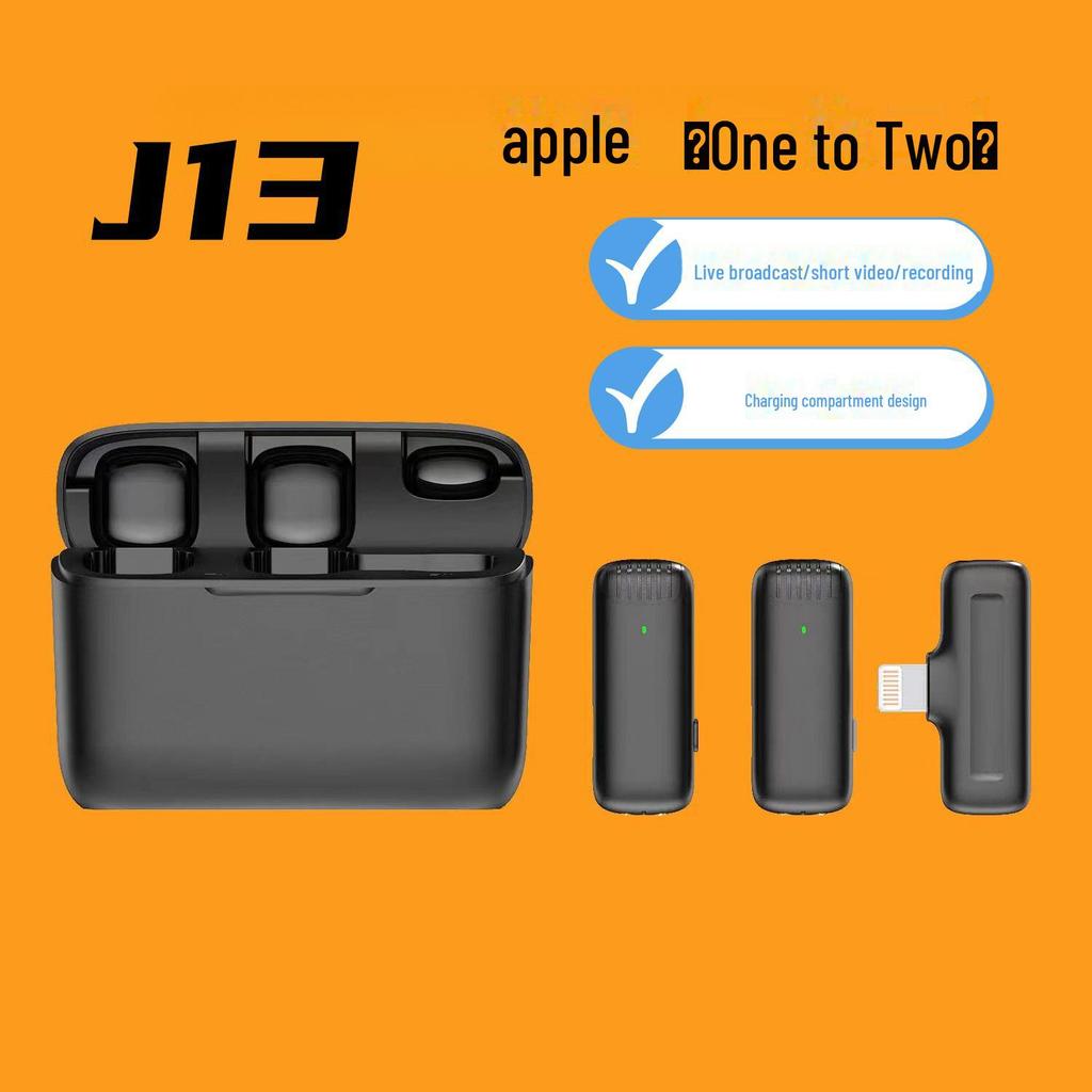 K6 Dual Wireless Clip Microphone with Charging Case for Live Broadcast Noise Reduction