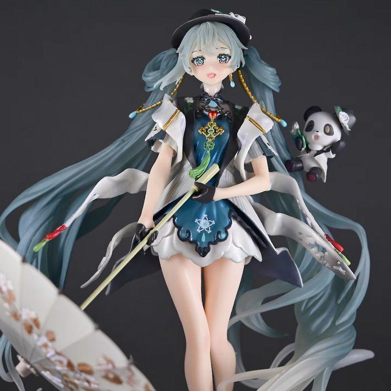 26cm Anime Panda Hatsune Miku PVC Action Figure Statue Desktop Decoration Periphery Model Trendy Toys Surprise Gift Collectible