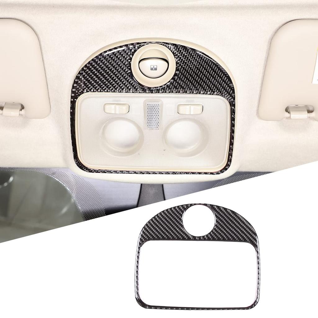 Hcilloend Carbon Fiber Interior Light Reading Light Rear Interior Light Interior Light Sticker for New Fiat 500 Easy Interior Custom Carbon Fiber Look