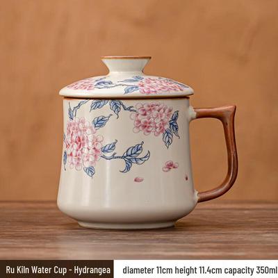 Shangqi Ru Kiln Ceramic Personal Cup with Lid