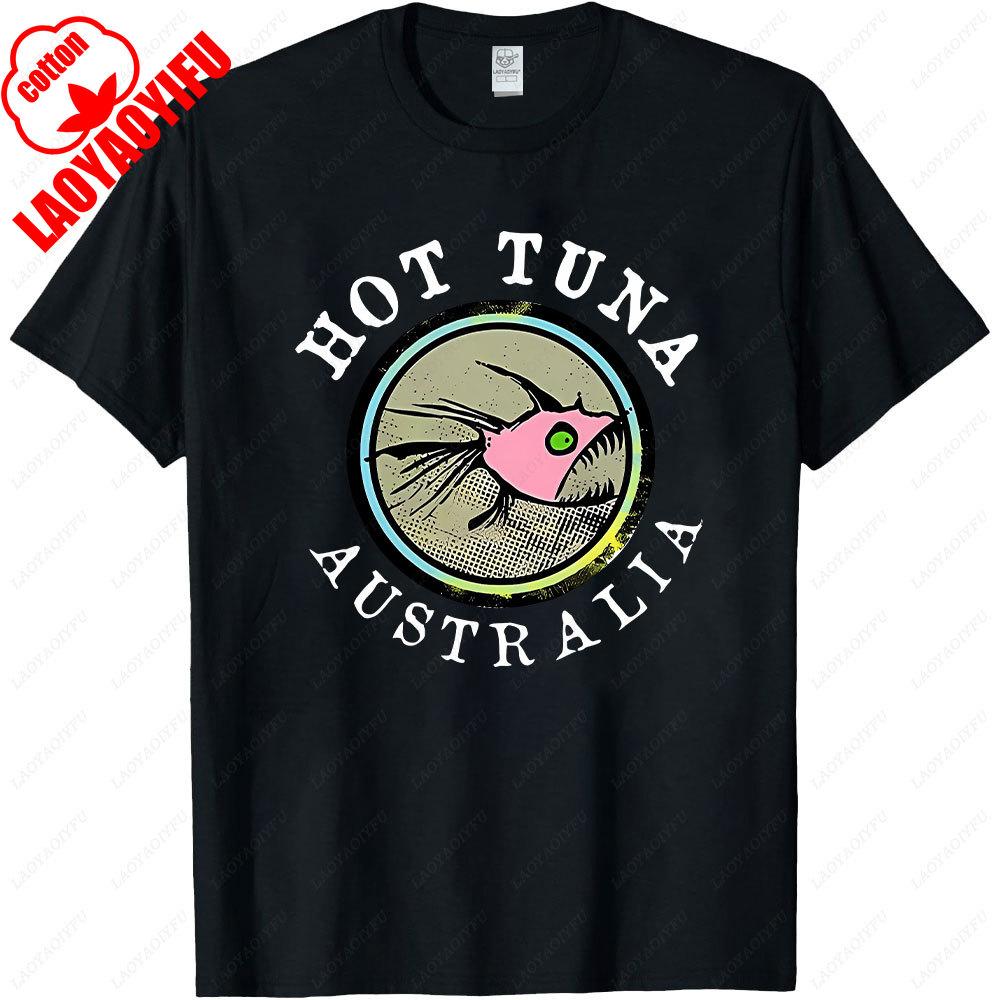 Horký výprodej Pánské tričko s potiskem tuňáka z Austrálie Posilovny Fitness Ležérní Móda Volné Prodyšné tričko Streetwear Hipster Kreslené Pánské tričko