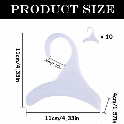 10pcs White Plastic Wardrobe Hooks - Durable Handbag Hangers with Smooth Surface, Perfect for Organizing Accessories and Bags