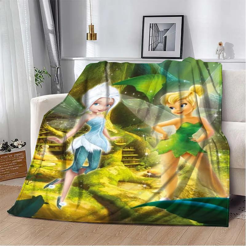 31 Style Disney Tinker Bell Printed Kids Blanket Soft and Warm Bedding for Bed Sofa Outdoor Travel Picnic Cover Blanket Gift Art