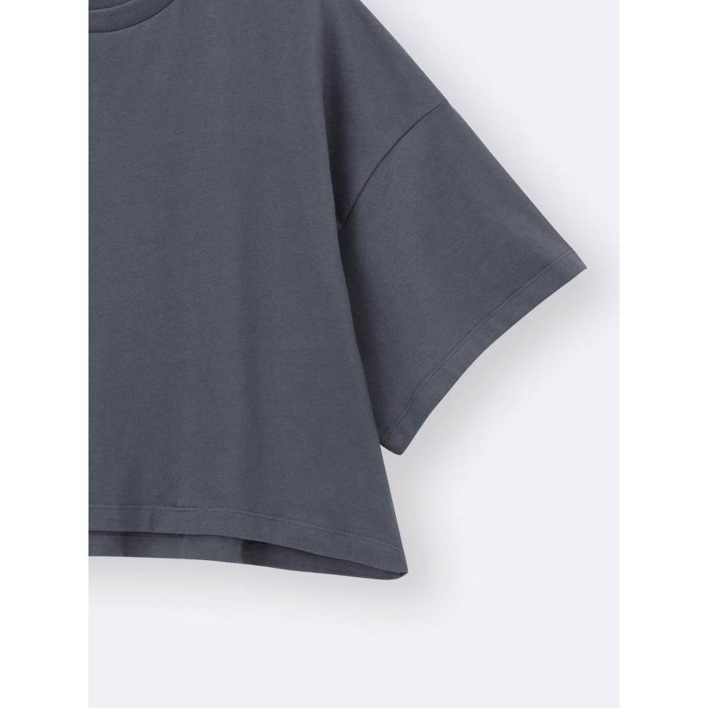 Gu By Uniqlo Girls CoTTon Oversize Cropped T shirT Jr
