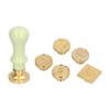 Wax Stamp Seal Easy Operation High Durability Rustproof Wide Application Wax Seal Stamp KitGreen