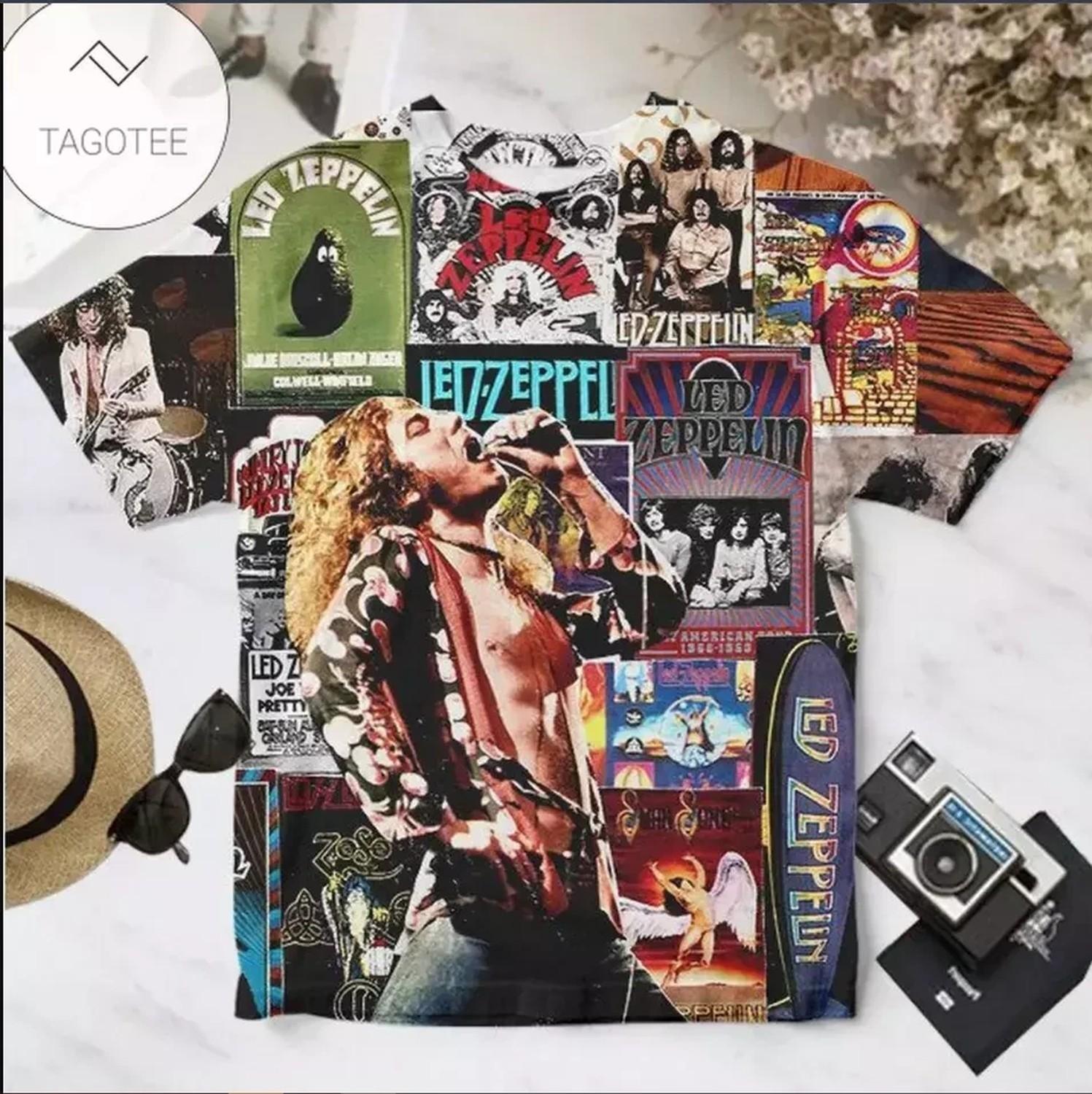 Led Zeppelin Album Collection AOP 3D T-shirt XXL