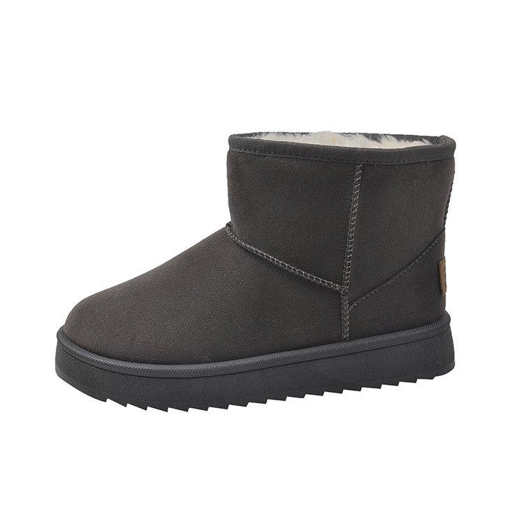 

Женские зимние короткие хлопковые ботинки на плоской подошве, бархатные, утолщенные, тепловые, студенческие 41 серый
