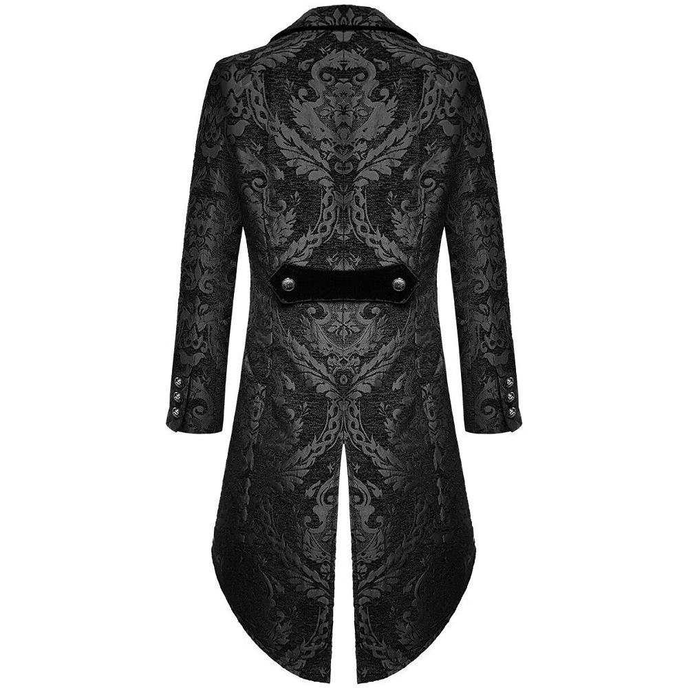 Men's Gothic Steampunk Brocade Tailcoat Jacket