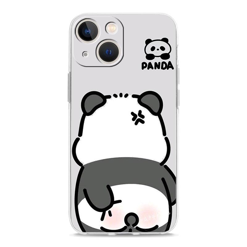 Phone Case For iPhone 17 Cases iPhone Air 16 15 12 13 14 Pro Max 7 8 Plus 16Pro iPhone11 Clear Soft Cover Cartoon Panda