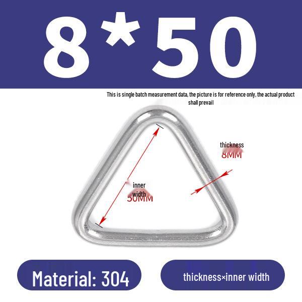 Triangelringspänne i rostfritt stål med ögleanslutning
