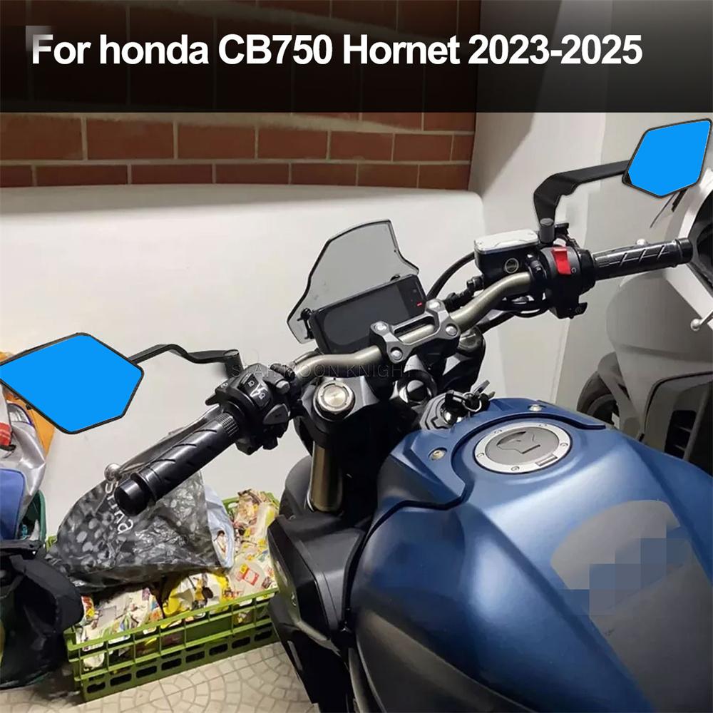 Мотоциклетное зеркало заднего вида Высококачественное Синий объектив Подходит для Honda Cb650r/cb650f/cb750 Hornet (1 пара)