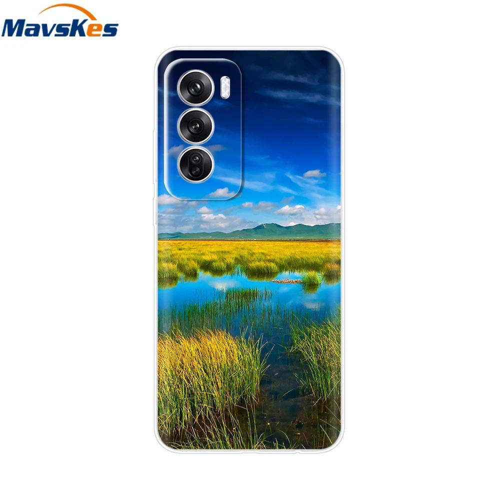 For OPPO Reno 12 5G Case Transparent Cover For OPPO Reno12 Pro 5G Reno12 Luxury Marble Soft Silicone TPU Phone Cases Funda Capas