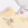 Authentic Original Copper Metal Charm Bead Components Luxury Rose Gold Rose Flower Umbrella Pendant Bead Component Bead Components Compatible With