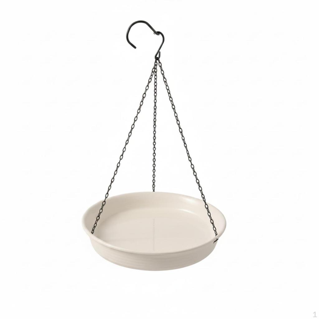 Hanging Bird Bath with Chains Wide Birdbath Shallow Feeder for Gardeners,