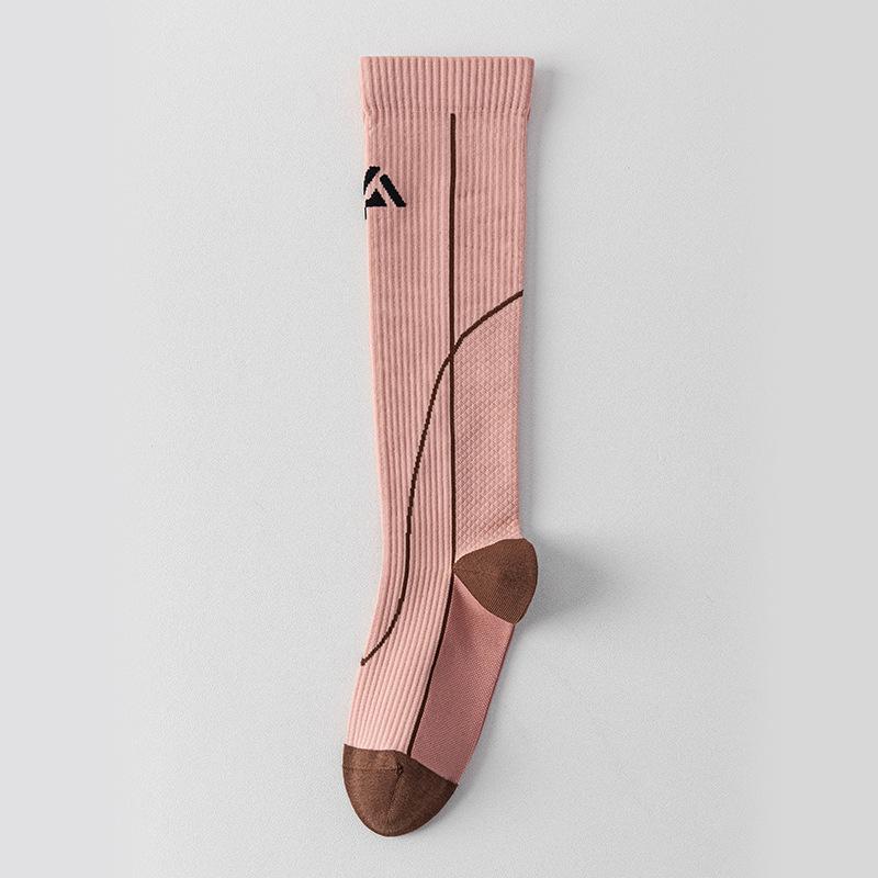 Sports Pressure Socks, Women's Long Socks, Fitness Professional Running and Skipping Rope Compression Mid-calf Socks, Yoga Slimming Leg Calf Socks