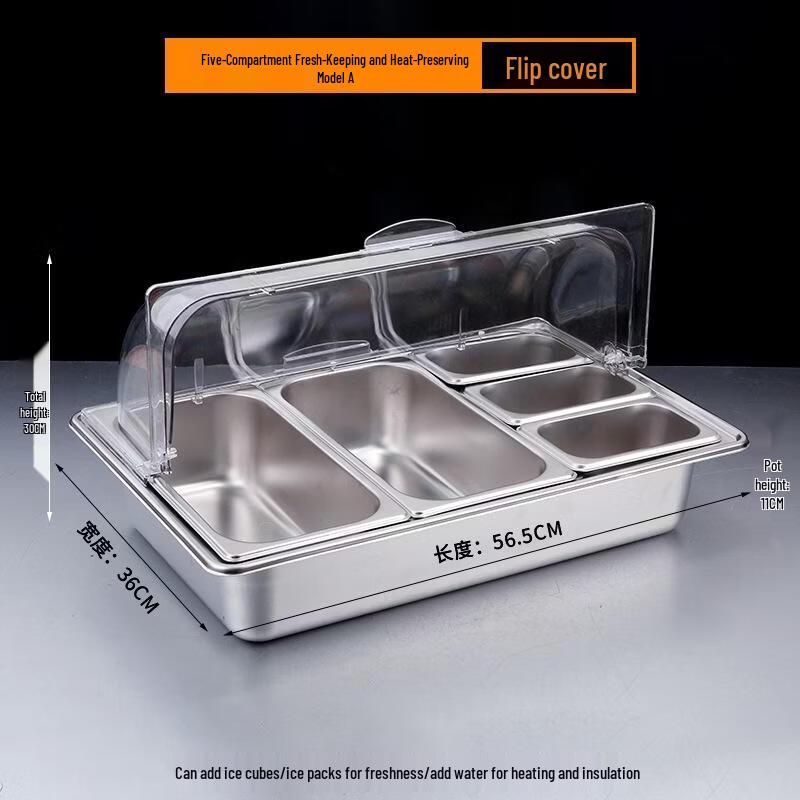 

JINGRX Stainless Steel Food Display & Cold Dish Set