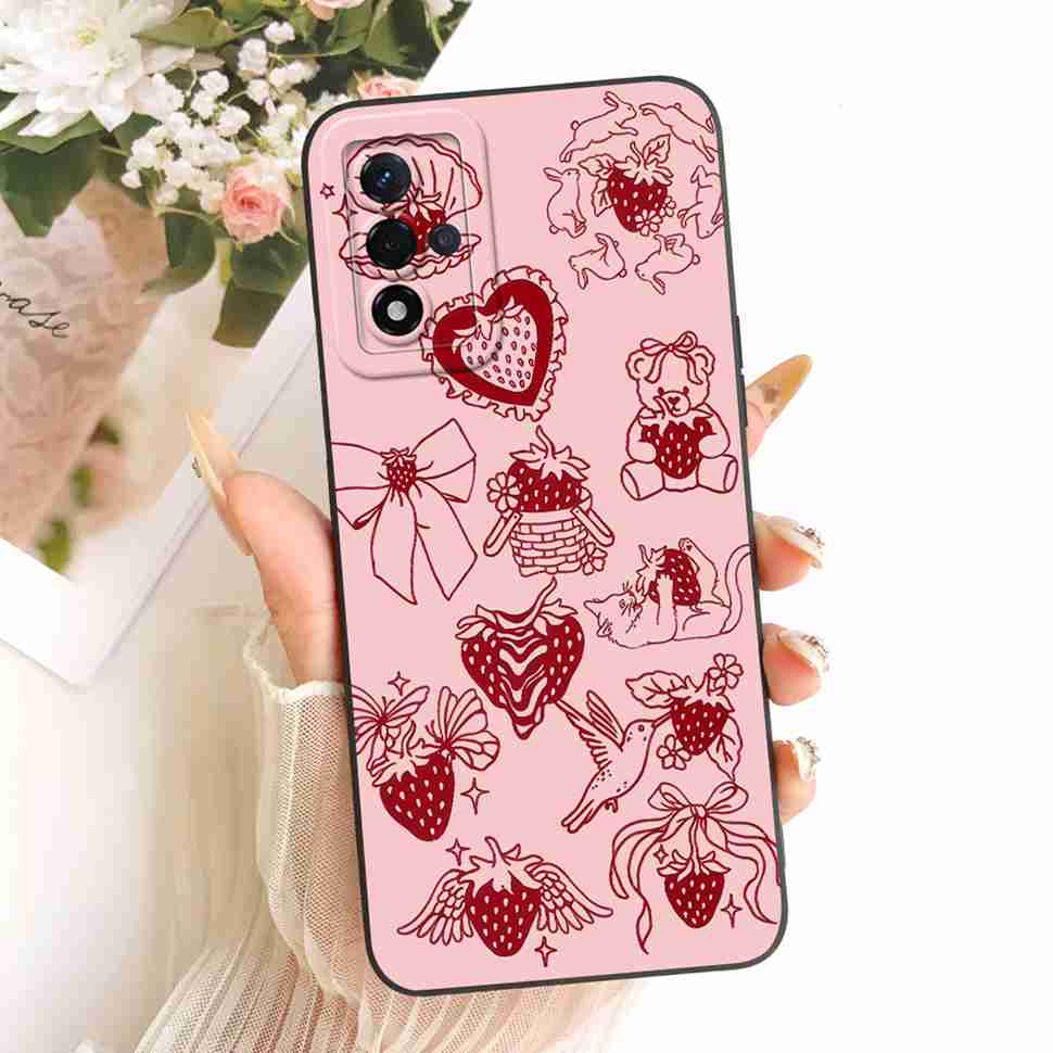 For Oppo A93s 5G Case New Design Floral Print Soft Silicone Back Cover For Oppo A93s 5G PFGM00 Bumper Phone Cases
