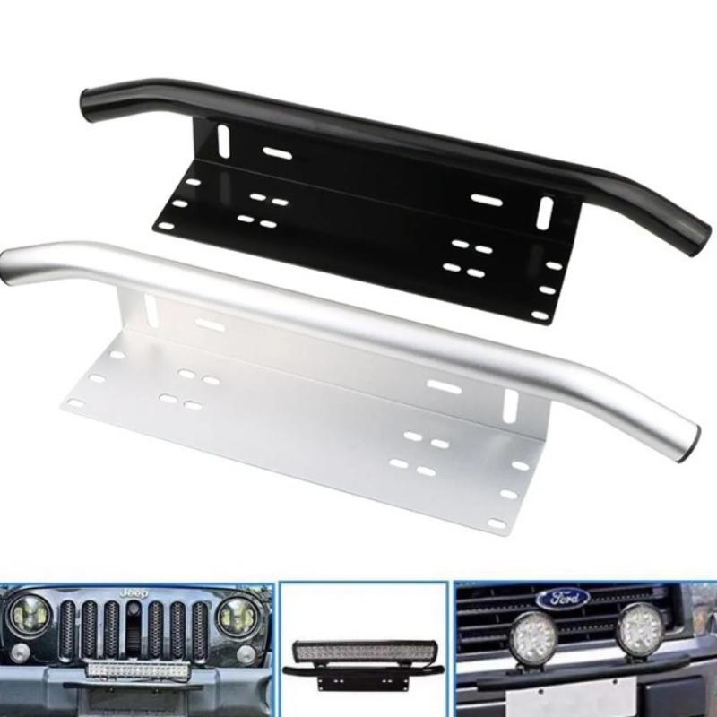 1Pcs Universal Log Light Mount Bracket Stainless Steel Off Road Led Light Bar Frame Holder Front Bumper License Plate Suv Lamp H