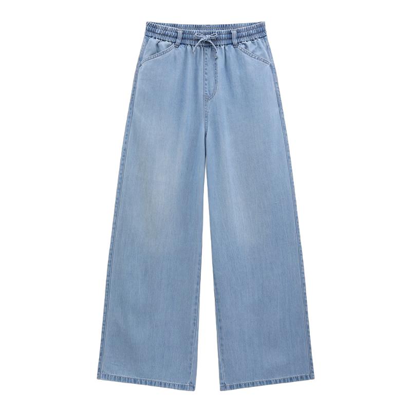GAP Women's Classic Washed Wide-Leg Denim Pants
