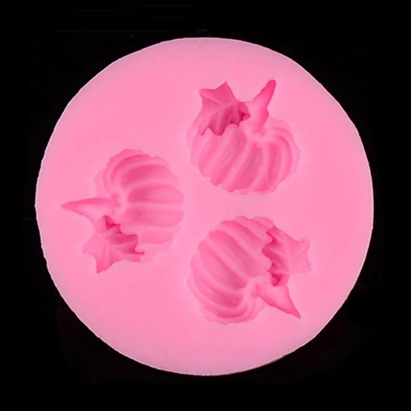 3D Pumpkin Fondant Molds Silicone Cake Mold Molds Chocolate Moulds Halloween Pumpkin Decorations Bakeware Baking Mold