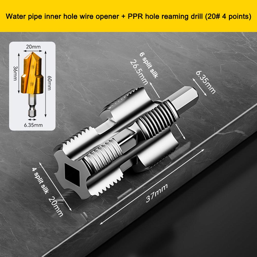PVC-Rohrgewindeschneider Einfach zu bedienendes Zubehör für Elektrische Profi-Werkzeuge Bohrmaschine Garage Gewindeschneiden N5M3