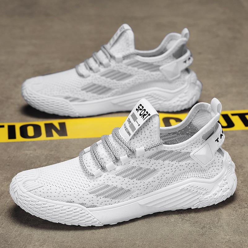 

Обувь для мужчин Повседневная обувь Повседневные кроссовки Спортивные и досуговые мужские кроссовки Ткань Износостойкая Универсальная Вентиляция Мода 44 белый