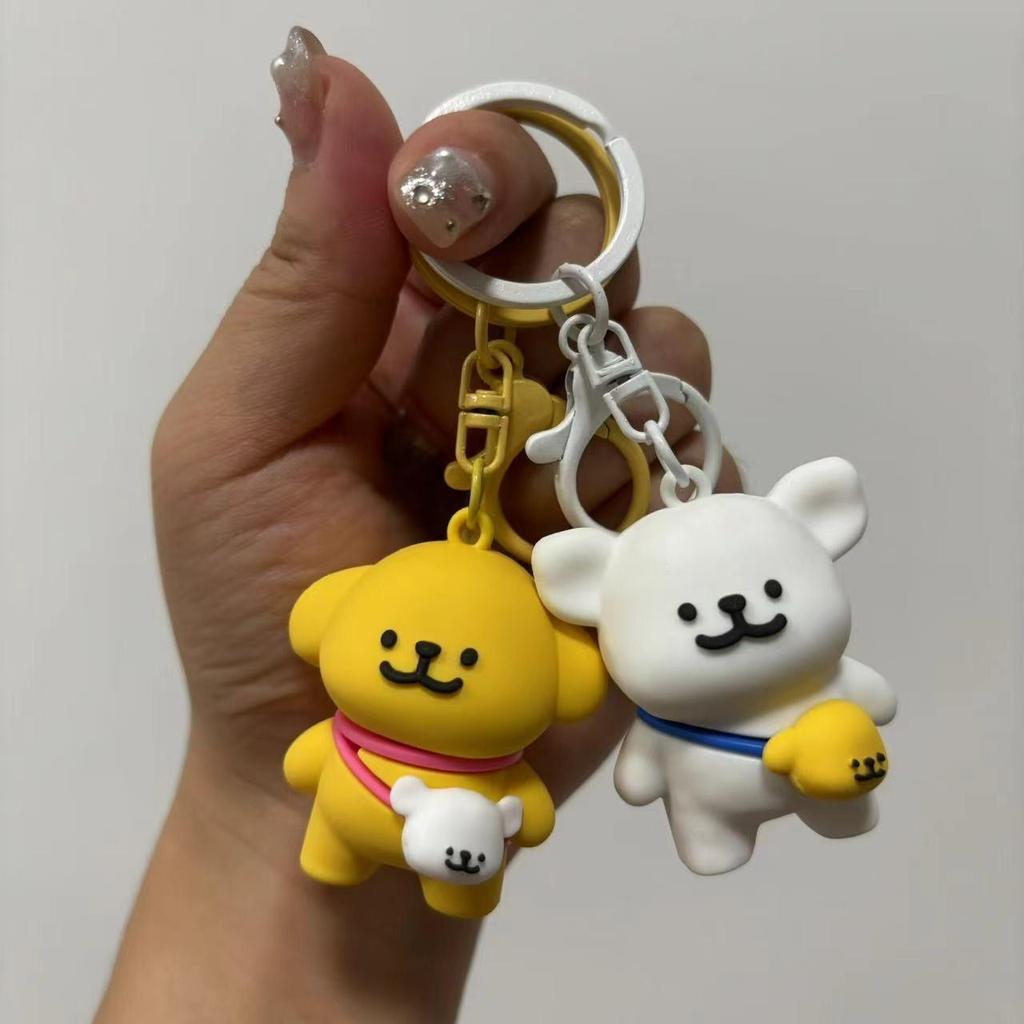 Trendy Cartoon Dog Keychain Pendant: Stress-Relief Couples Backpack Accessory