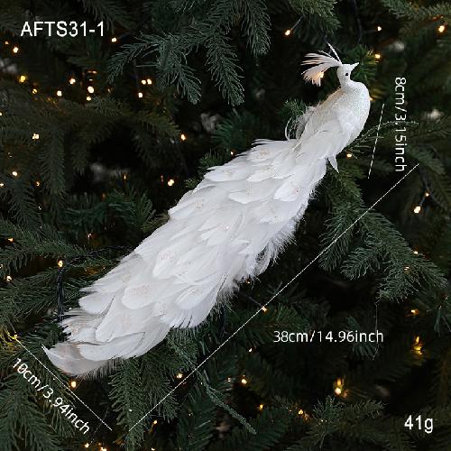 Foam Feather Bird Peacock Bird Decoration Christmas Tree Decoration Feather Pendant Christmas Decorations