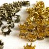14Pcs Vintage Alloy Crown Miniatures - Gold Craft Decor for DIY Model Making, Home Handicraft, Mother's Day Party Supplies,  ZSY