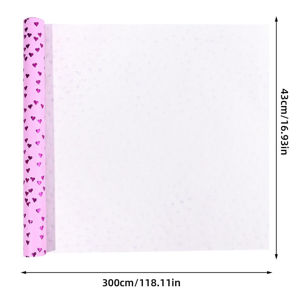 1roll Pink Heart Valentine's Day Wrapping Paper Pink Heart Design for Valentine's Day, Mother's Day Anniversary Birthday Wedding