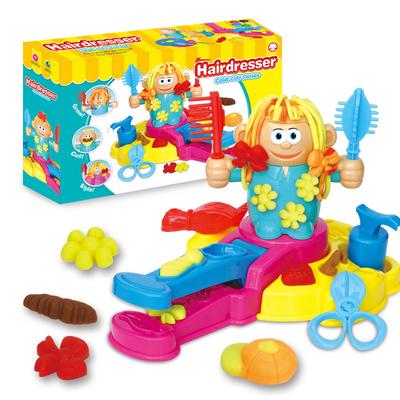 Barbiere creativo taglio di capelli parrucchiere colorato argilla serie polimero plastilina modellazione fai da te giocattolo asciugatura all'aria gioco gioia pasta regalo per bambini