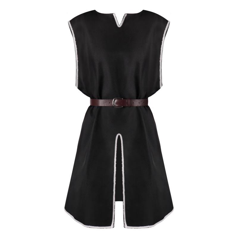 

Средневековая мужская свободная накидка-пуловер на Хэллоуин с круглым вырезом и поясом M