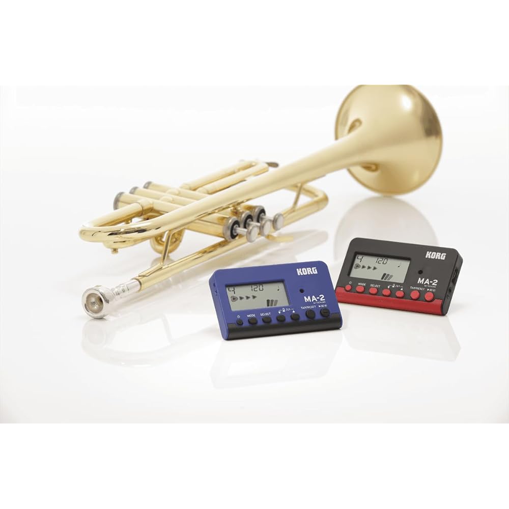 KORG MA-2 Metronom (Černá červená) - Ideální pro dechové kapely, orchestry, kytaru, zpěv, a cappella a individuální cvičení. 100 hodin nepřetržitého provozu