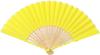 Nishikawa Shouroku Shoten GIZAGIZA Folding Fan Day Pop Color Summer Folding Fan for Women (Yellow) Boxed, Mother's Gift,